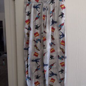 Men's Cloud/Gray Marvel Super Hero Casual Lounge Pants Size M *Great Condition*